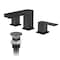 Kibi Cube Bathroom Sink 8 Widespread Faucet with Drain Assembly, Matte Black KBF1024MB - alternate 2